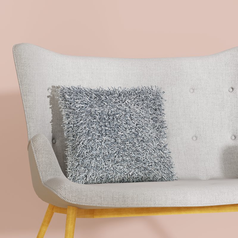 Coussin OTTAWA coloris gris bleu 45 x 45 cm