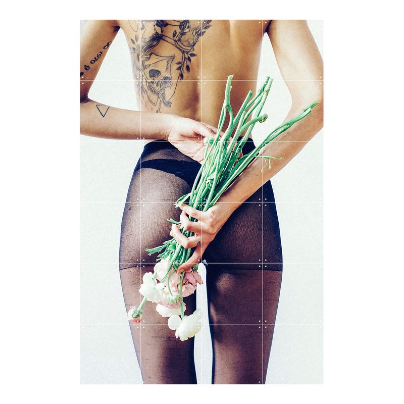 Panneau décoratif FLOWERS & TIGHTS 80 x 120 cm