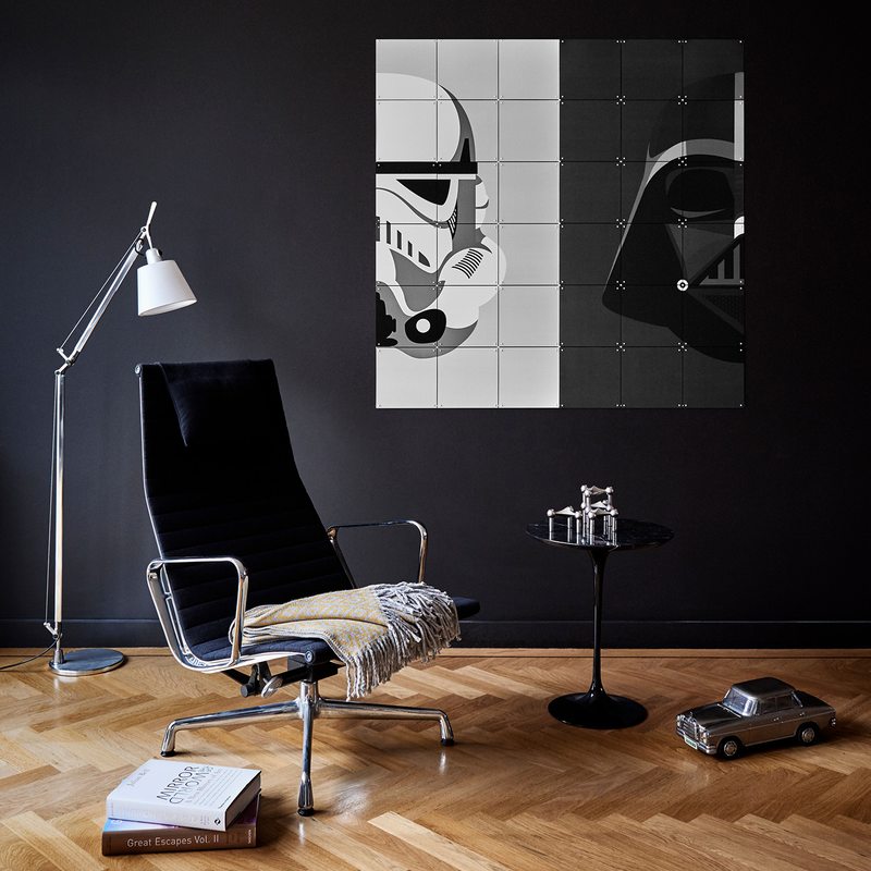 Panneau décoratif STORMTROOPER/DARTH VADER. STAR WARS 80 x 80 cm
