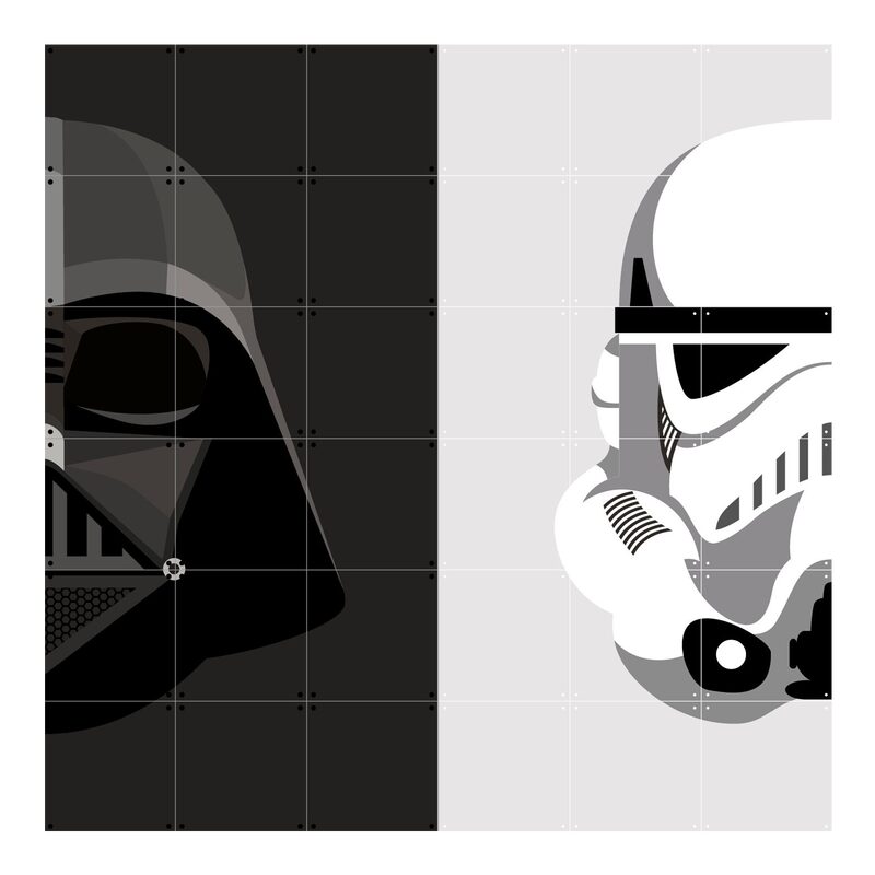Panneau décoratif STORMTROOPER/DARTH VADER. STAR WARS 80 x 80 cm