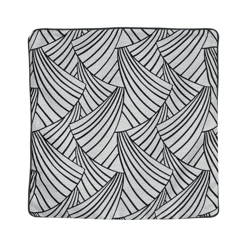Housse de coussin ARDECO coloris noir 40 x 40 cm