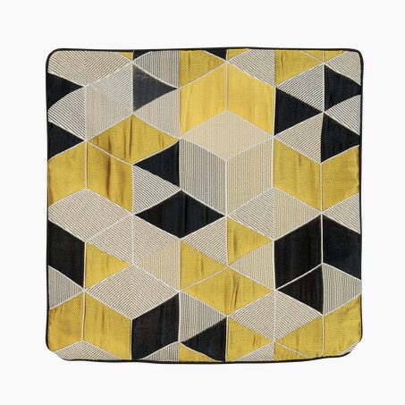 Housse de coussin ARLETTY coloris jaune 40 x 40 cm