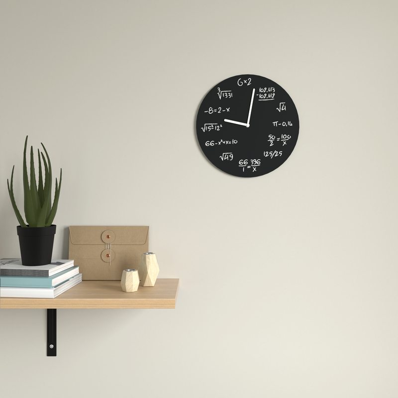 Horloge EQUATIONS coloris noir et blanc