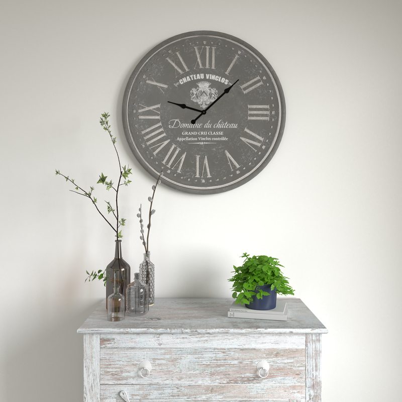 Horloge CASSY coloris gris cérusé