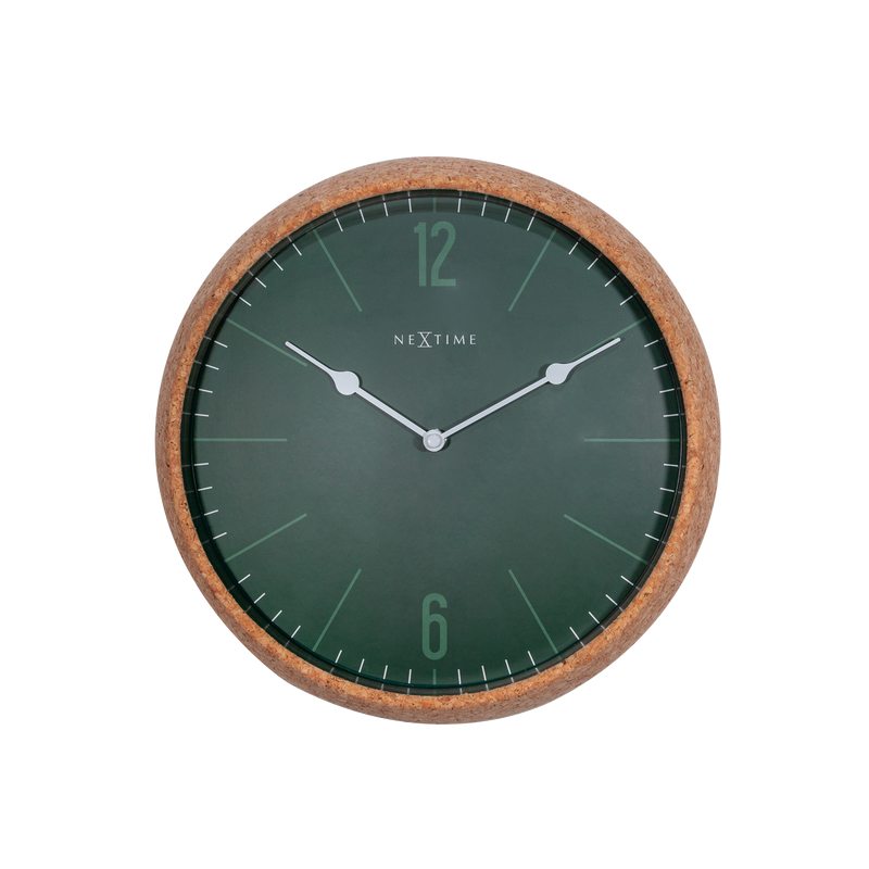 Horloge CORK coloris vert impérial