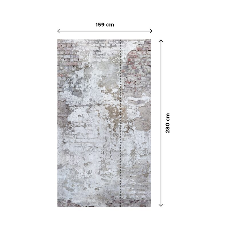 Papier peint panoramique L STRESSED BRICK 159 x 280 cm