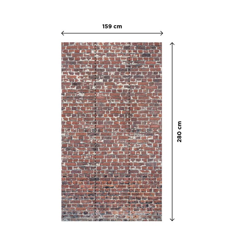 Papier peint panoramique L RED BRICK 159 x 280 cm