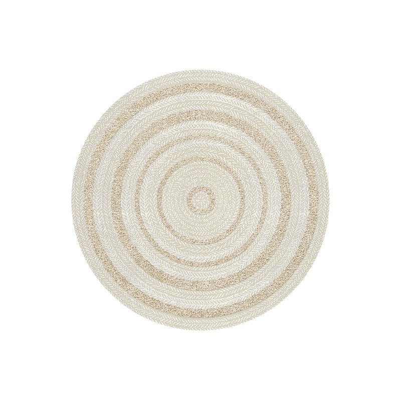 Tapis JONAS coloris beige naturel 120 x 120 cm