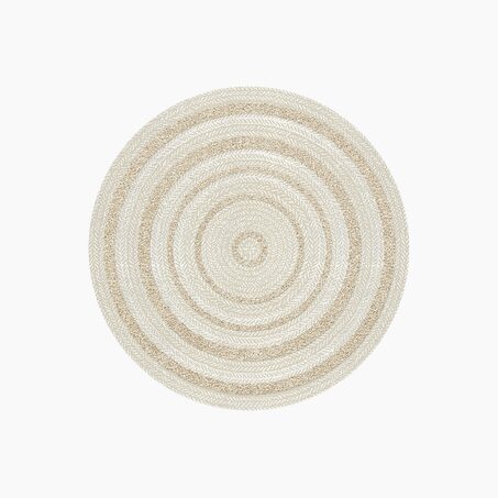 Tapis JONAS coloris beige naturel 120 x 120 cm