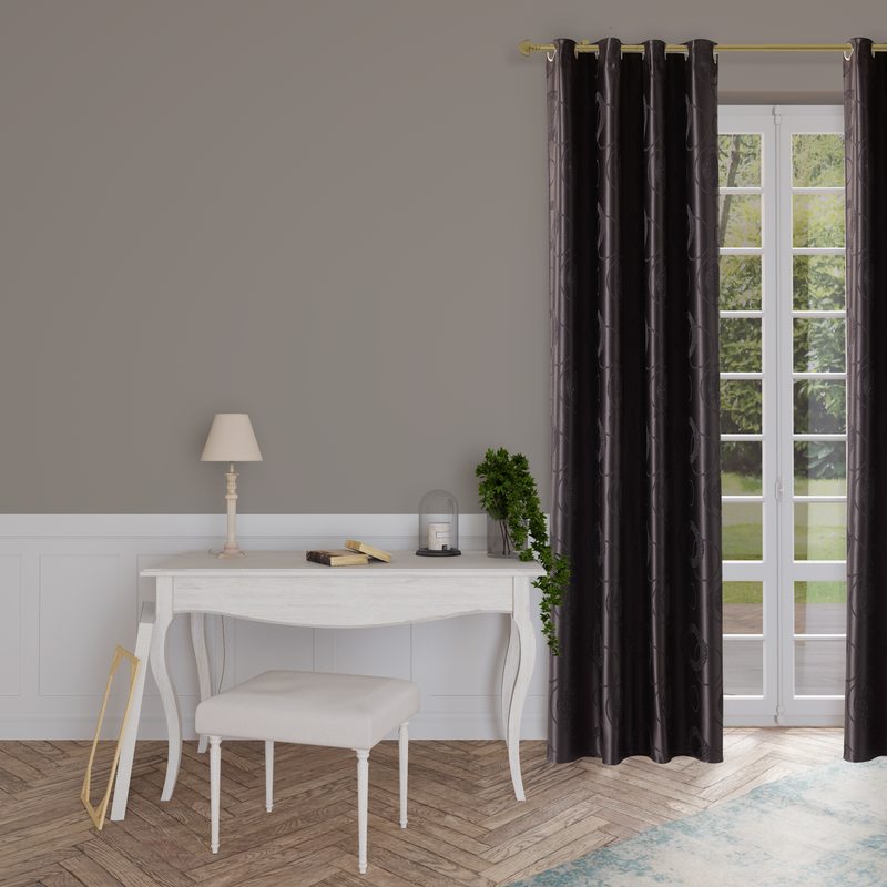 Rideau GLOBER coloris noir 140 x 240 cm