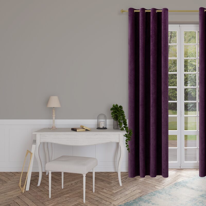 Rideau MAEVA coloris mauve 135 x 240 cm