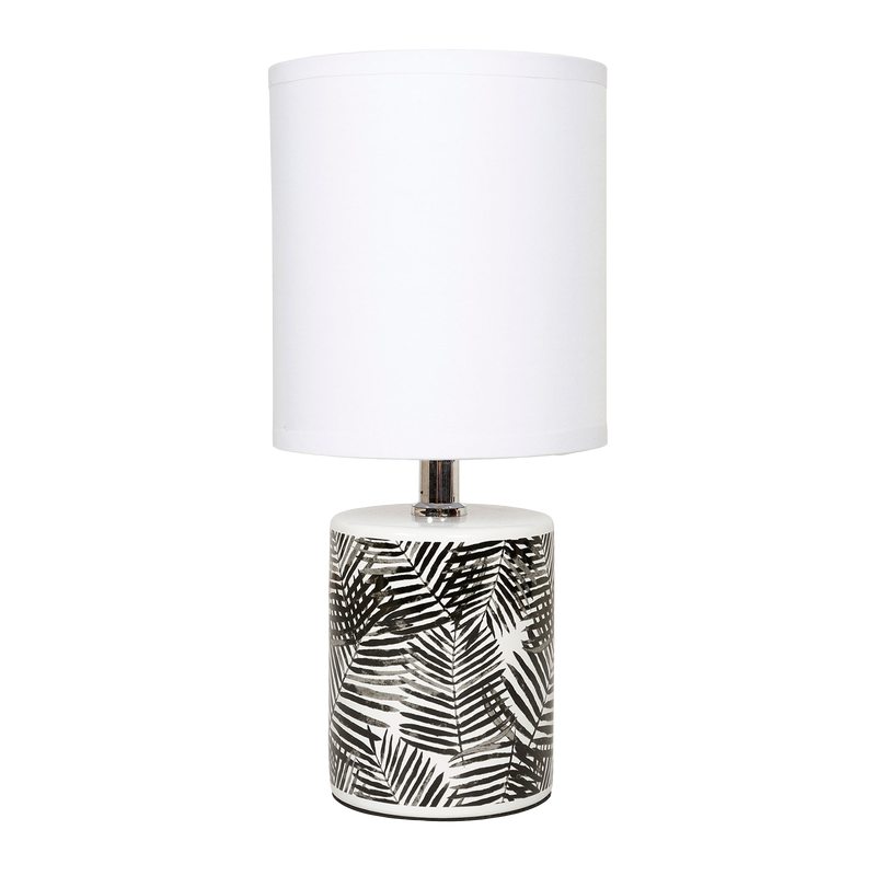 Lampe à poser JUNGLE LEAF coloris noir 29,5 x 13,5 cm