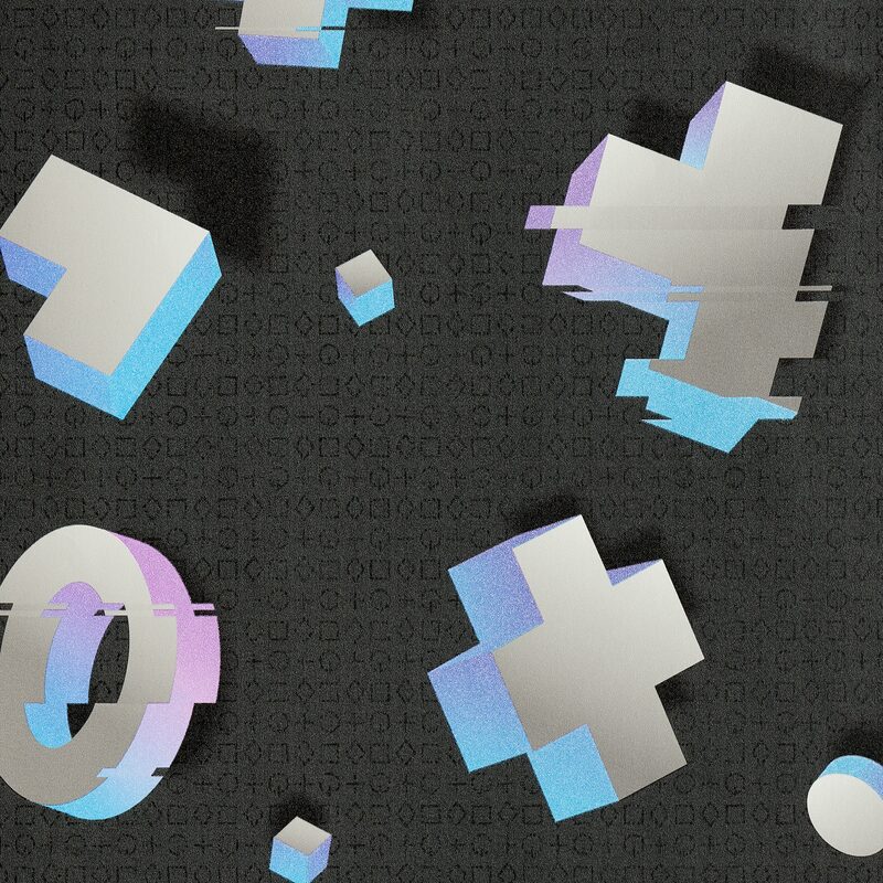 Papier peint intissé VIDEO GLITCH coloris anthracite