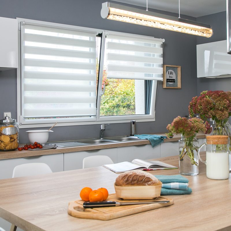 Store jour/nuit ECLIPSE coloris blanc 52 x 160 cm