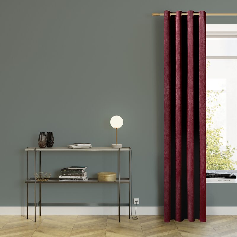 Rideau GRAZIA coloris rouge bordeaux 140 x 240 cm