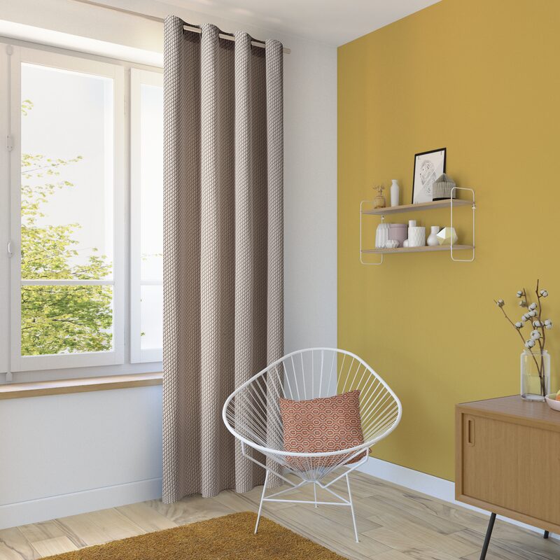 Rideau VILLA coloris gris 135 x 240 cm