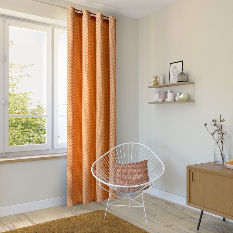 Rideau VILLA coloris jaune moutarde 135 x 240 cm