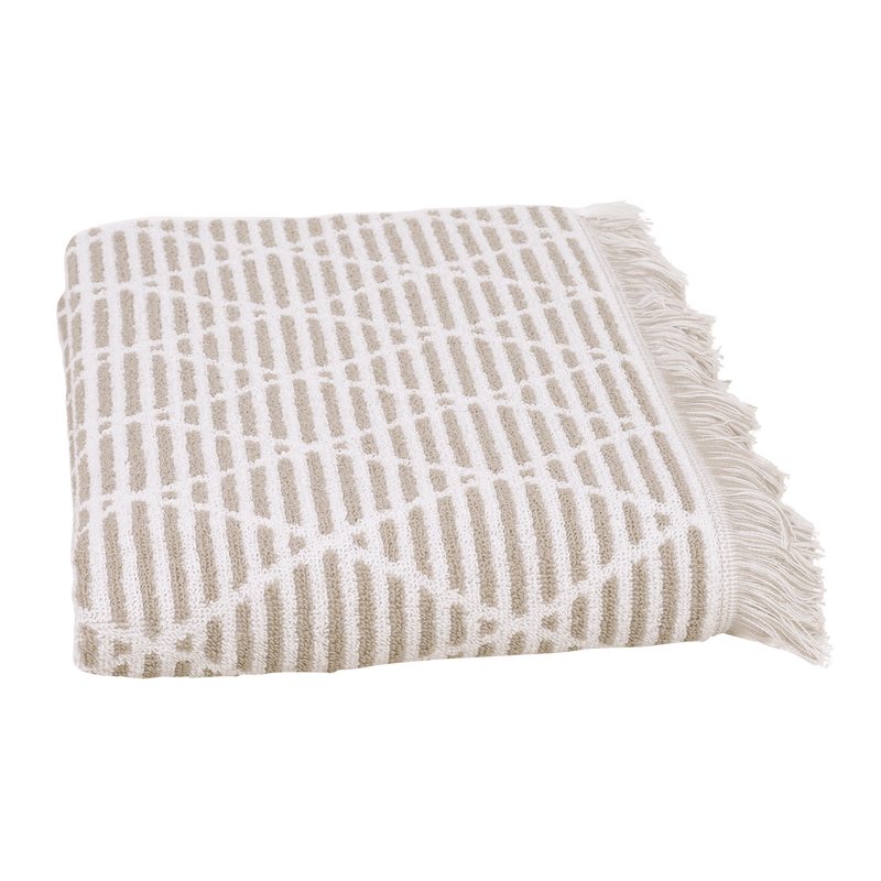 Drap de bain FRIVOLE coloris sable 70 x 140 cm