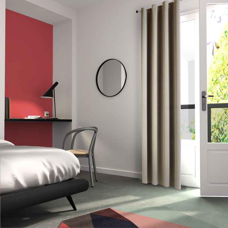 Rideau non feu ANTI-FEU coloris beige 140 x 300 cm