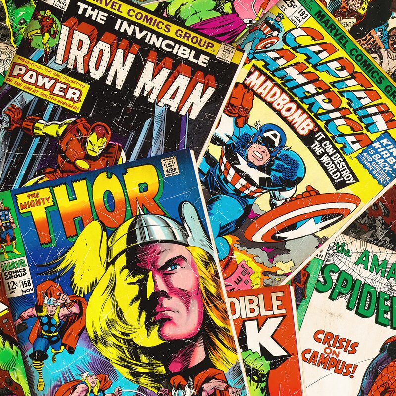 Papier peint MARVEL STORIES coloris multicolore