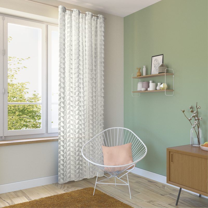 Voilage OLAF coloris blanc 140 x 240 cm