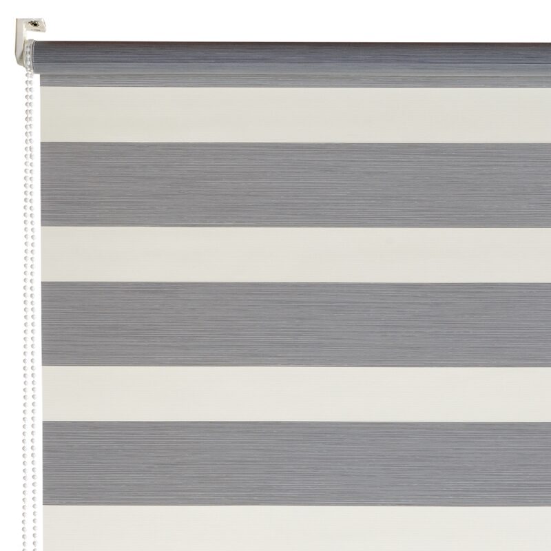 Store jour/nuit ECLIPSE coloris gris chiné 37 x 160 cm