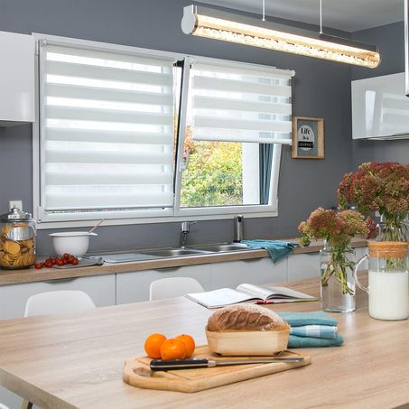 Store jour/nuit ECLIPSE coloris blanc 72 x 160 cm
