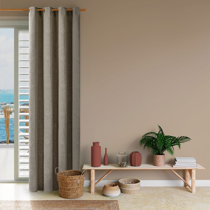 Rideau BATIKA coloris taupe 135 x 240 cm