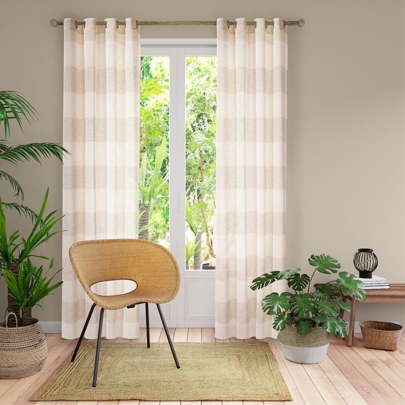 Voilage PAULINE coloris ficelle 140 x 240 cm