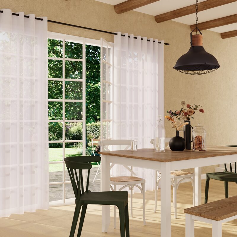 Voilage ZEPHYR coloris blanc 280 x 240 cm