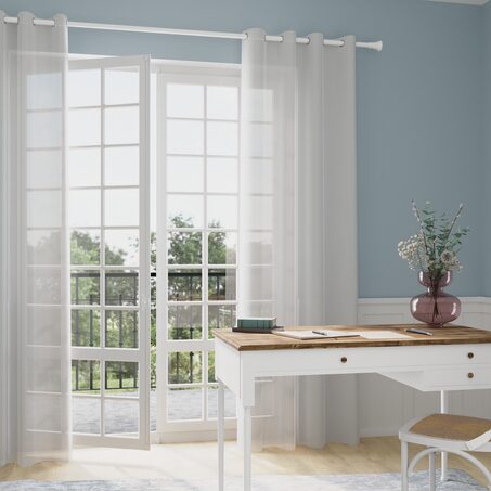 Voilage LOLA coloris blanc 140 x 260 cm