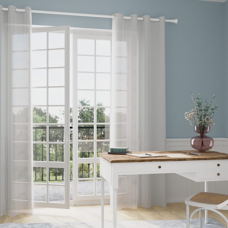 Voilage LOLA coloris blanc 140 x 260 cm