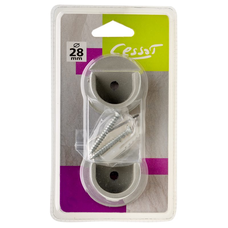 Naissance VELOURS coloris gris grainé diamètre barre 2,8 cm