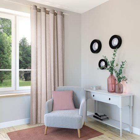 Voilage PINGALA coloris taupe 140 x 240 cm