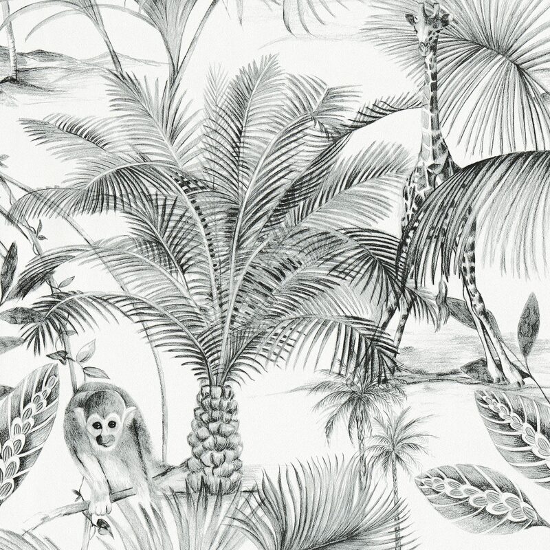 Papier peint intissé KALAHARI coloris blanc
