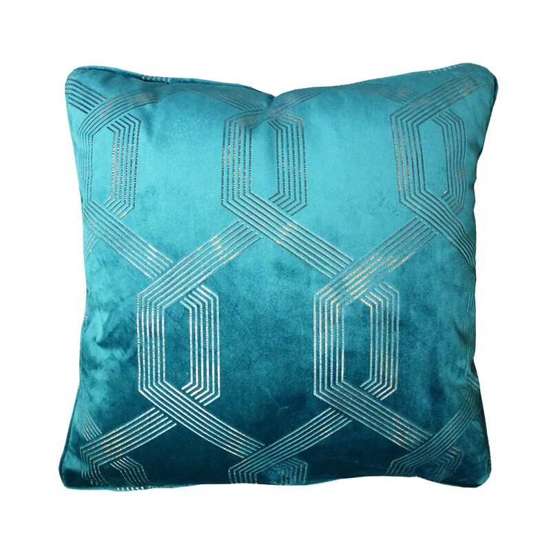 Coussin GATSBEY coloris bleu canard 45 x 45 cm
