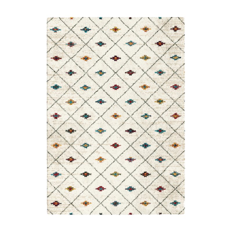 Tapis SHERPA coloris blanc 120 x 170 cm