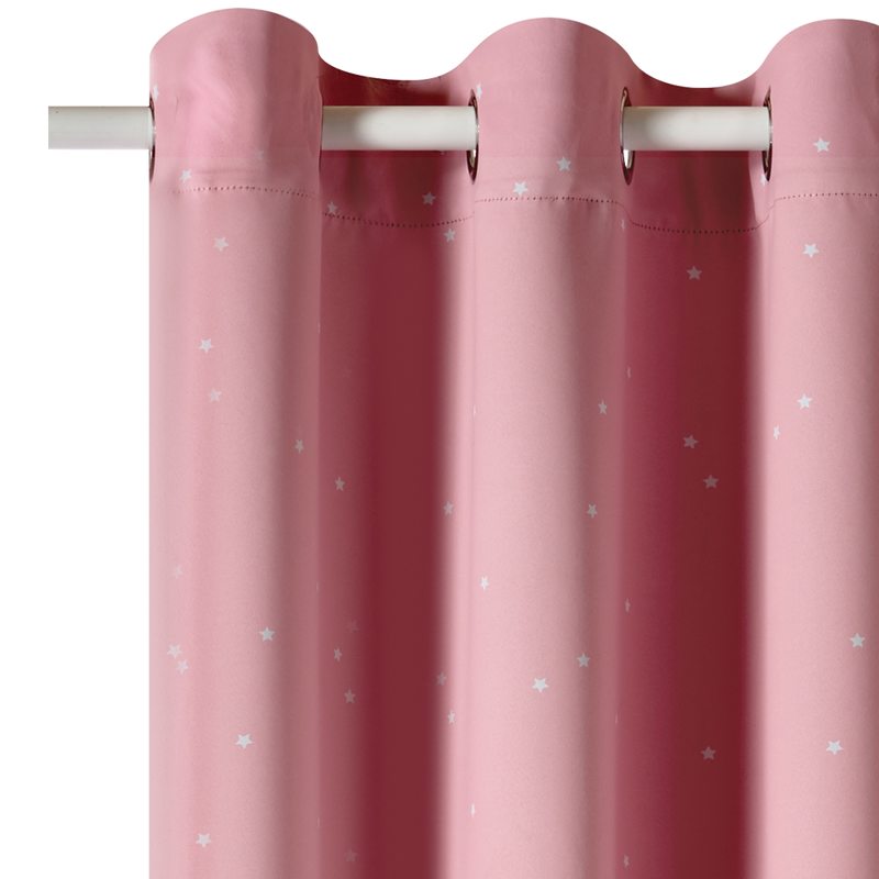 Rideau occultant STELLA coloris rose blush 140 x 250 cm