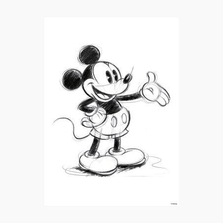 Disney Toile imprimée MICKEY SKETCH 50 x 70 cm