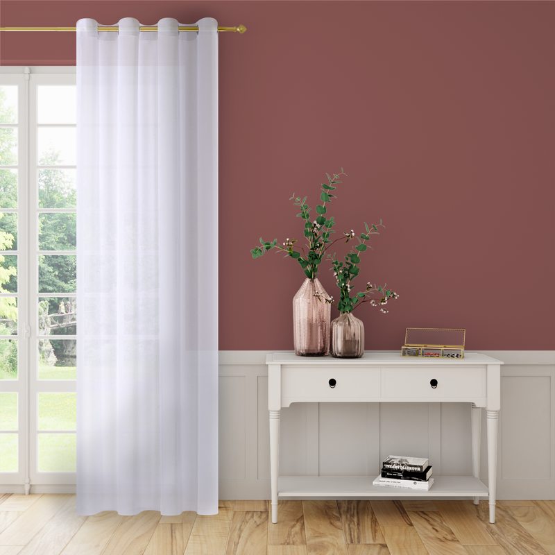 Voilage ELIA coloris blanc 140 x 260 cm