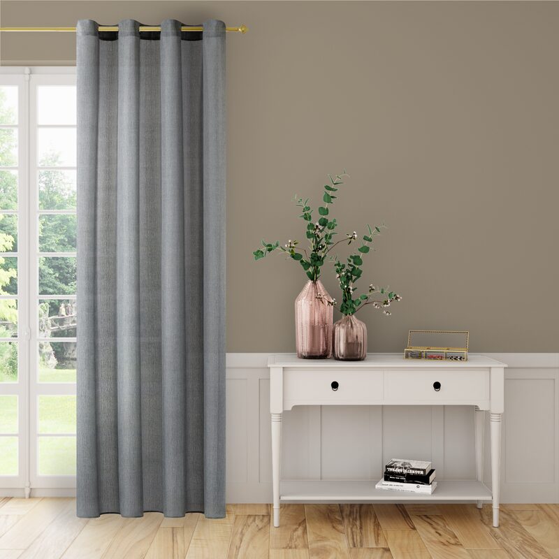 Rideau PRECIEUX coloris gris 140 x 260 cm