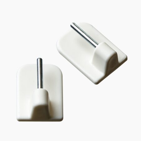 Support barre à rideau vitrage VITRAGE CLASSIQUE blanc