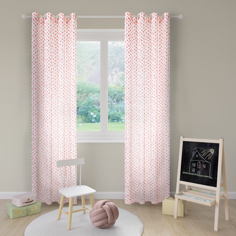 Voilage JOY coloris corail 140 x 240 cm