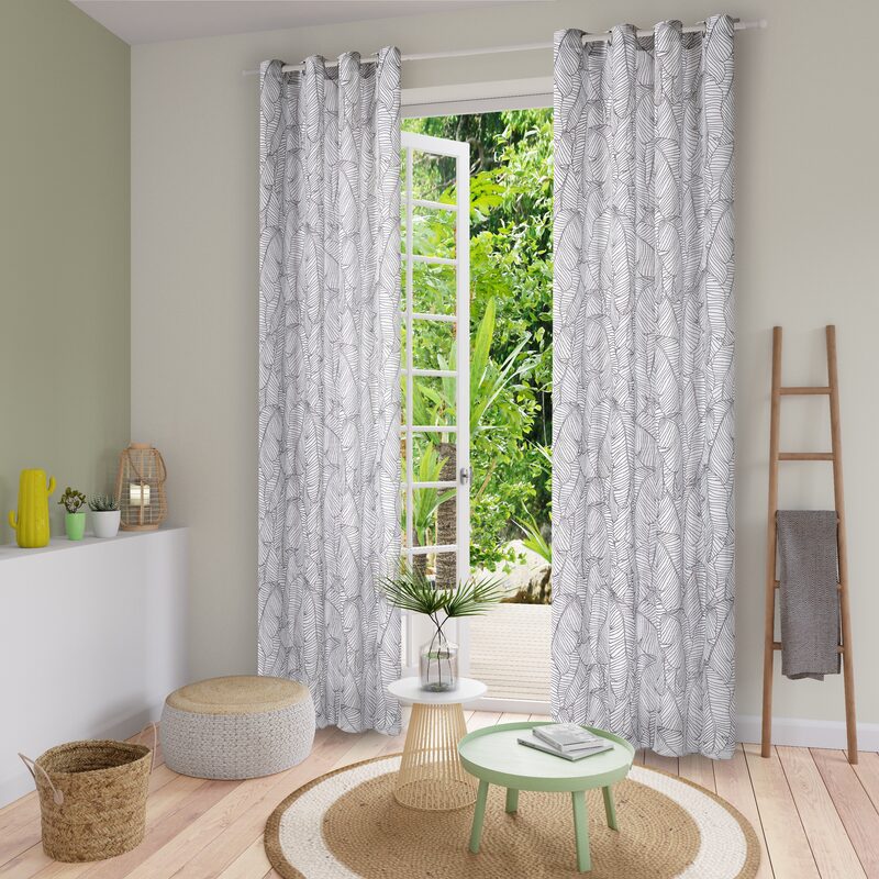 Rideau PALMA coloris blanc 140 x 240 cm