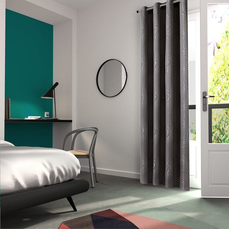Rideau BAILA coloris gris 140 x 240 cm