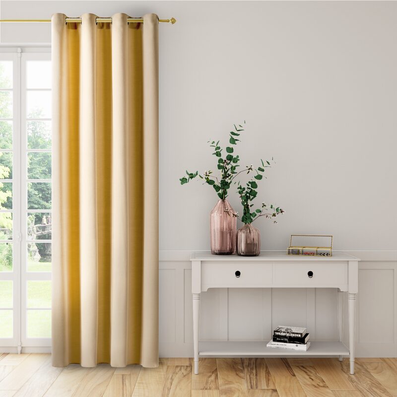 Rideau FLANELLE coloris beige 140 x 250 cm