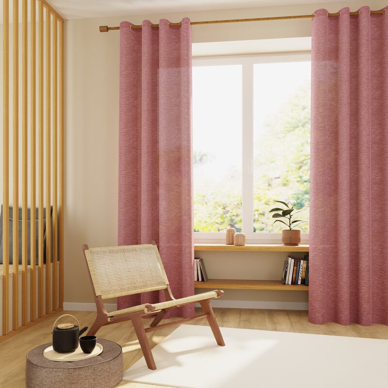 Rideau BARBOUR coloris rose ancien 145 x 240 cm