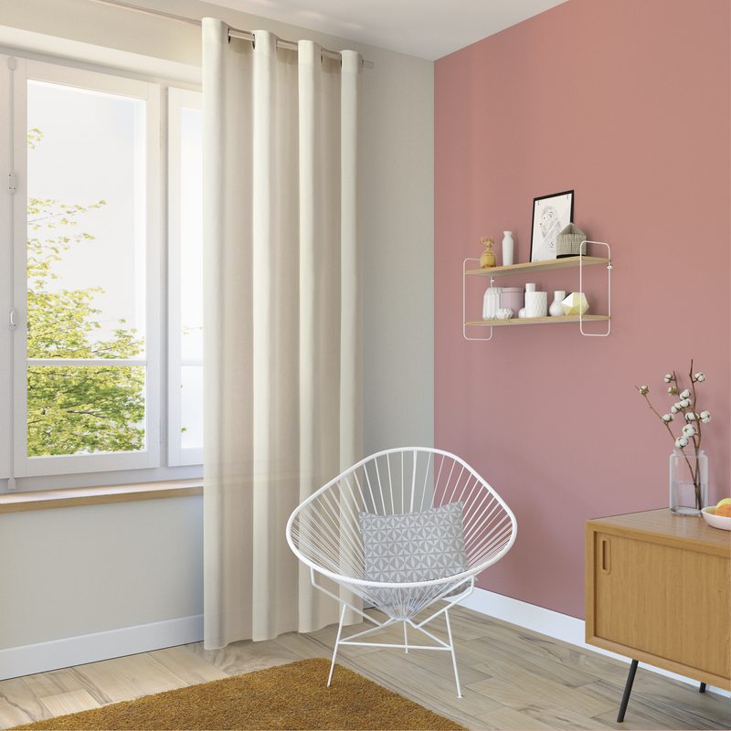 Rideau BRUSH coloris blanc 135 x 240 cm