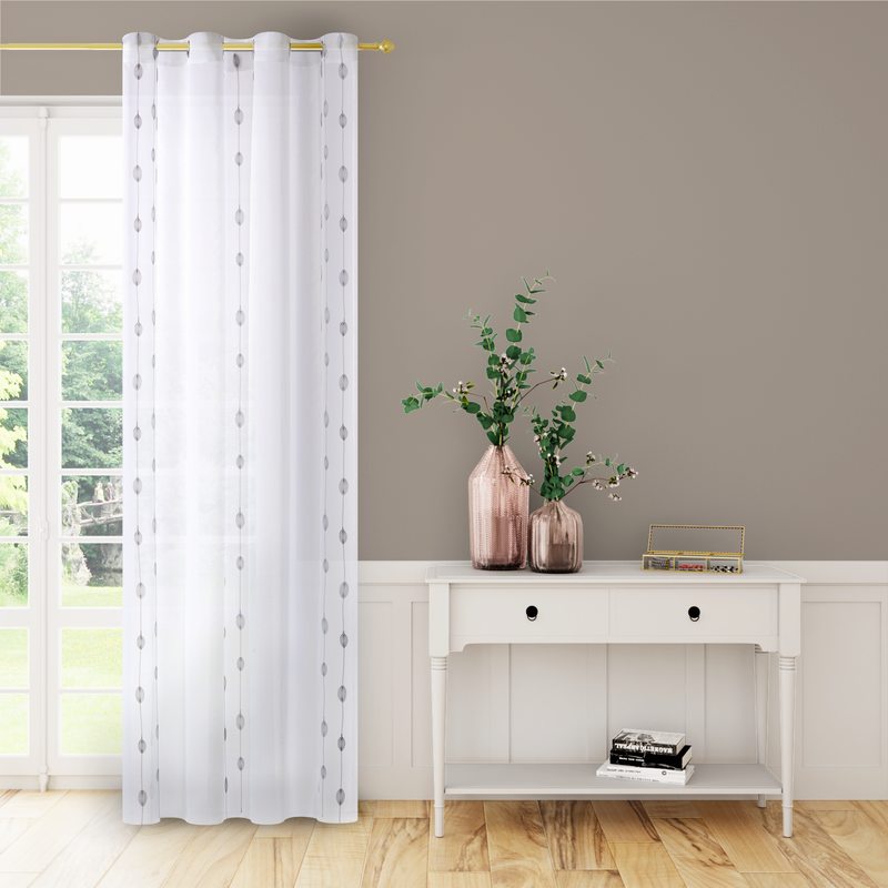 Voilage JOLIA coloris gris 140 x 240 cm