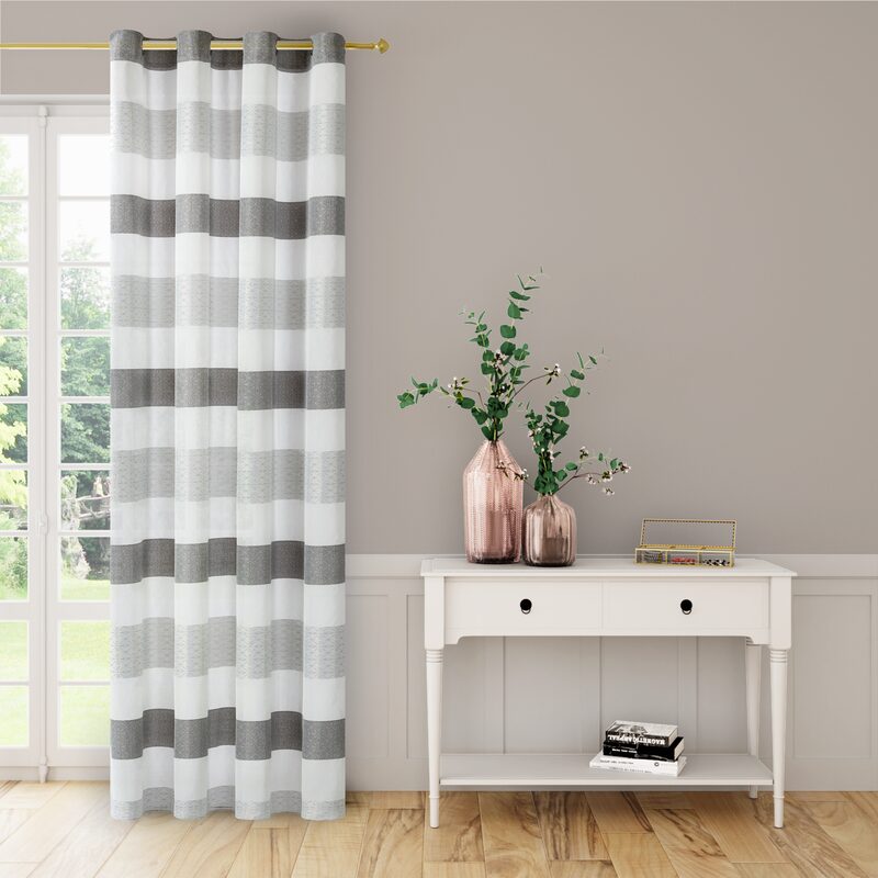 Voilage KORA LIGHT coloris gris 140 x 240 cm